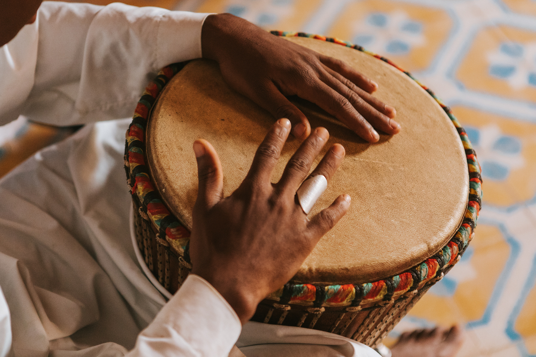 Bongos playing in Morocco, Africa.